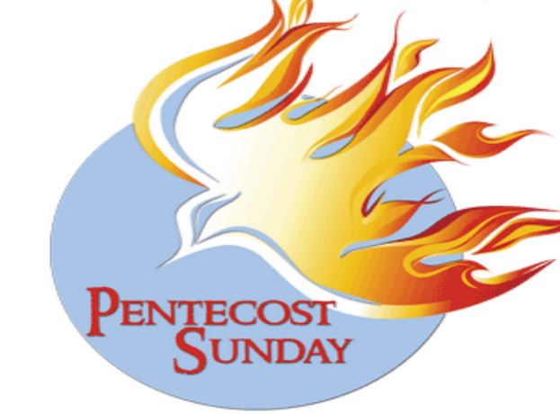 Pentecost Sunday, dove-shaped fire