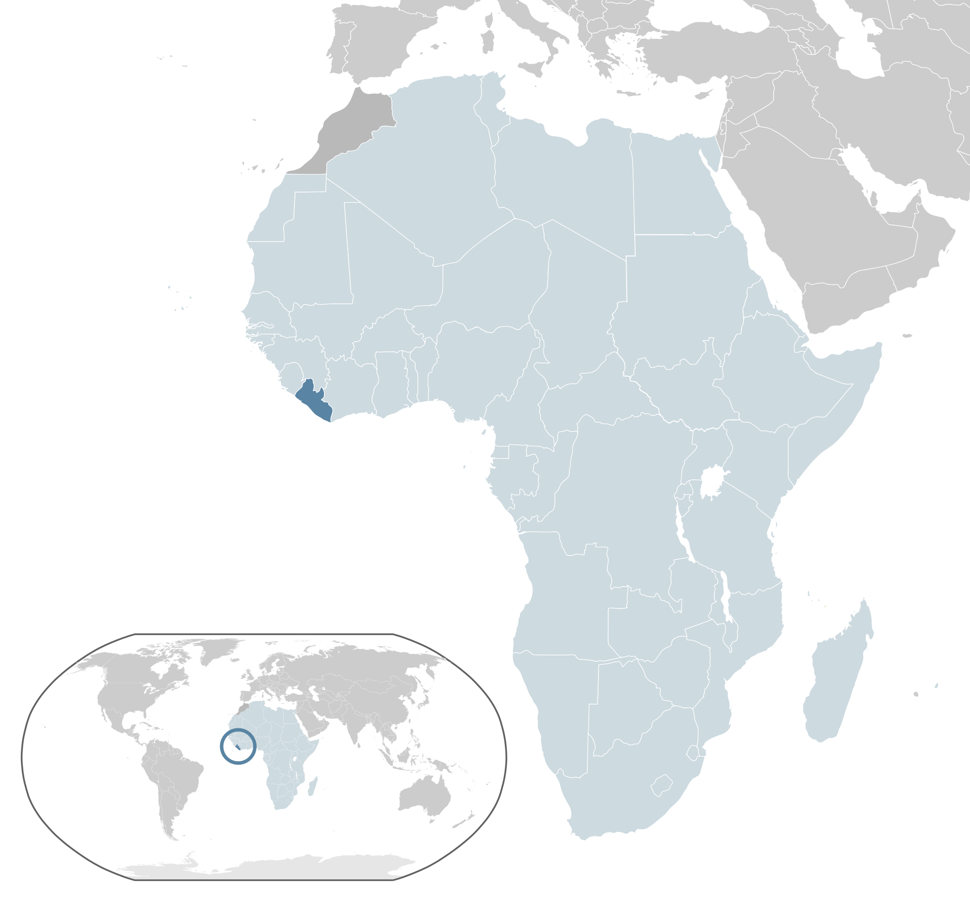 Liberia, Africa location